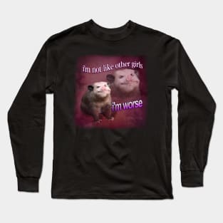 Possum Meme Long Sleeve T-Shirt